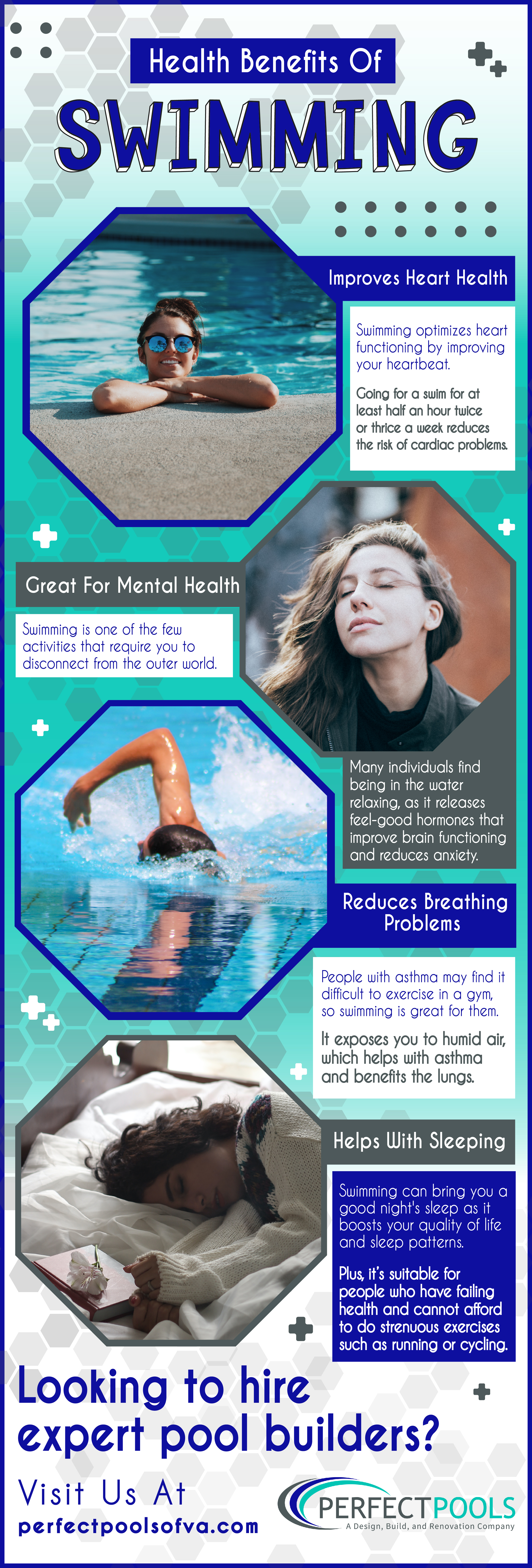 Health benefits of Swimming - Infograph