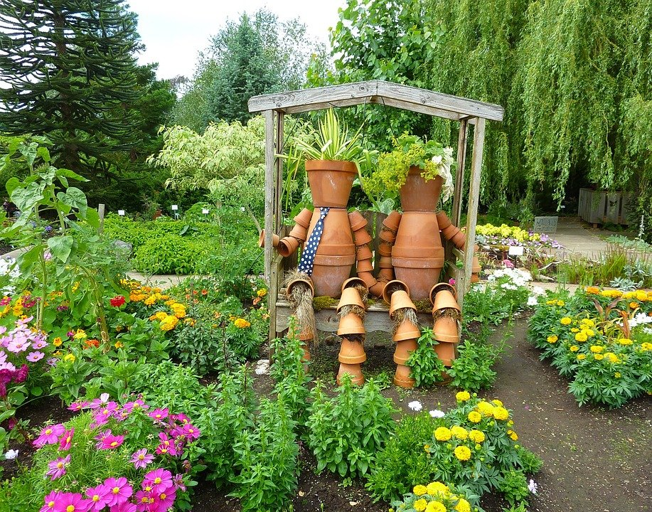 Decorated outdoor space