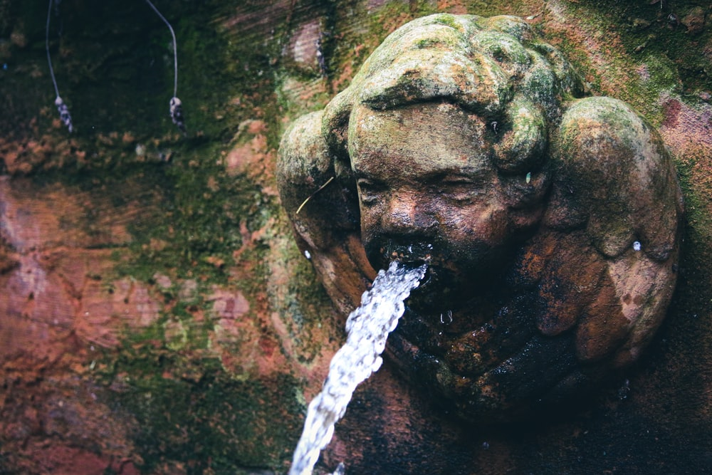 water splash on rock