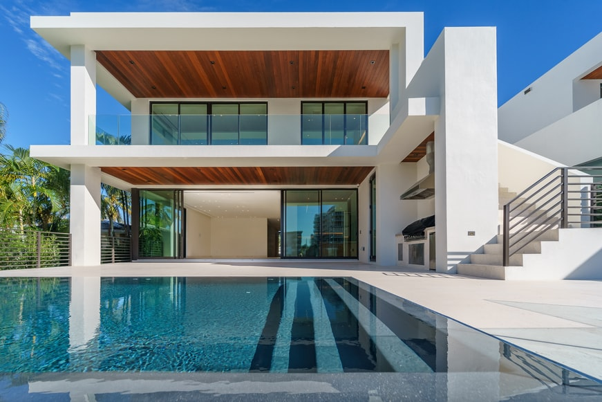 A Swimming Pool And An Empty House