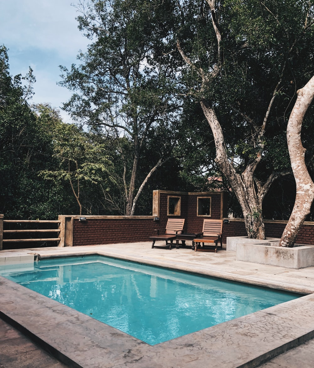 A small swimming pool in a house