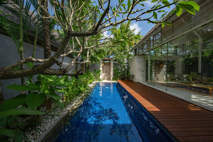 A Lap Pool In An Outdoor Space