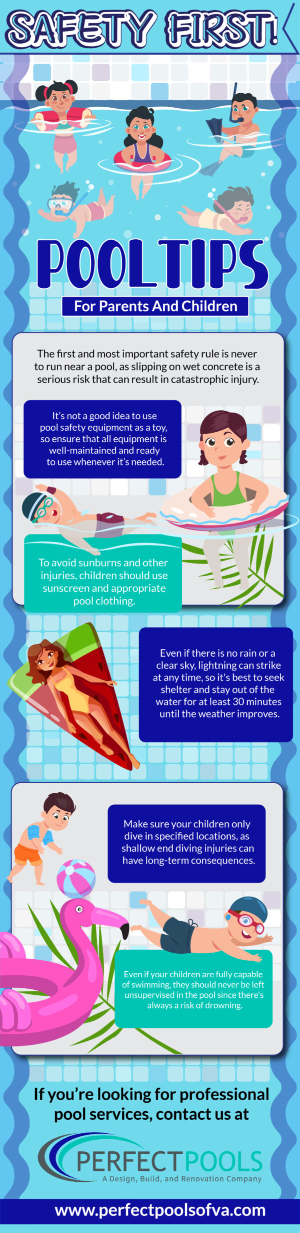 Pool Tips For Parents And Children - Infograph