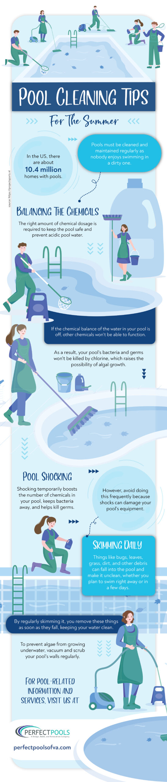 Pool Cleaning Tips for the Summer - Infograph