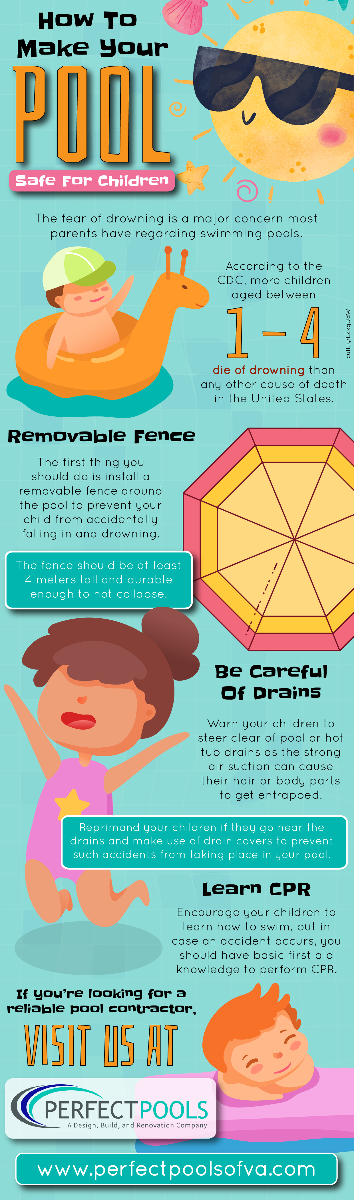 How to Make Your Pool Safe For Children - Infograph