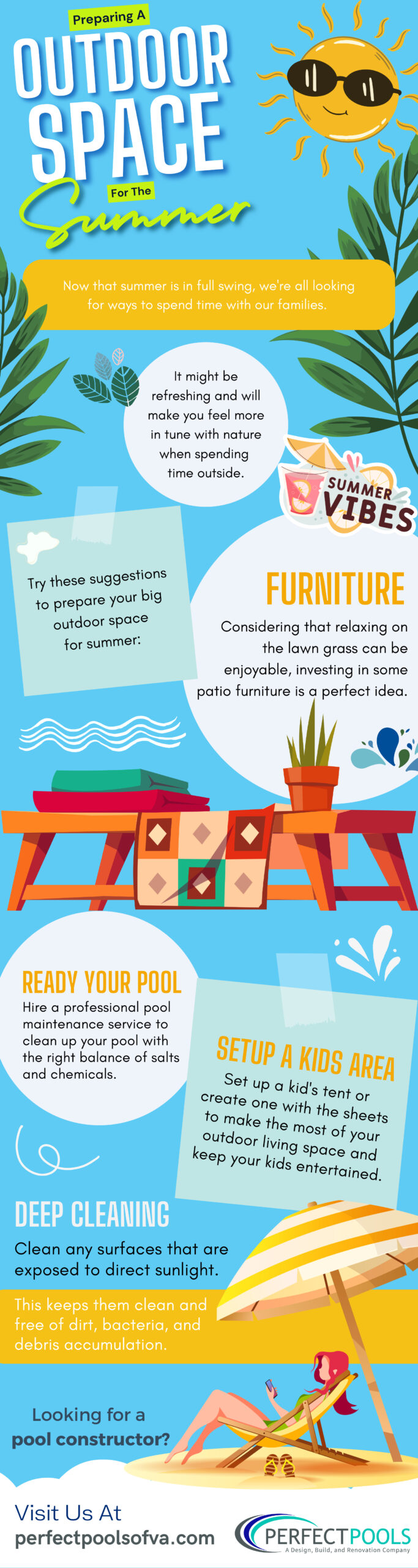 Preparing Outdoor Space for the Summer - Infograph