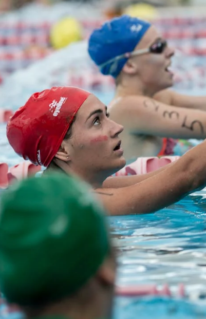 a photo of swimmers during a competition