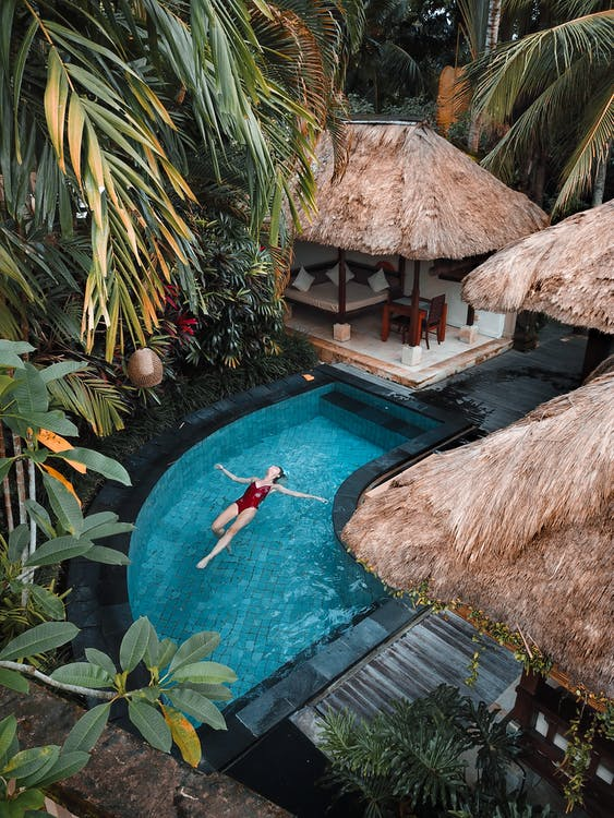 Backyard swimming pool 