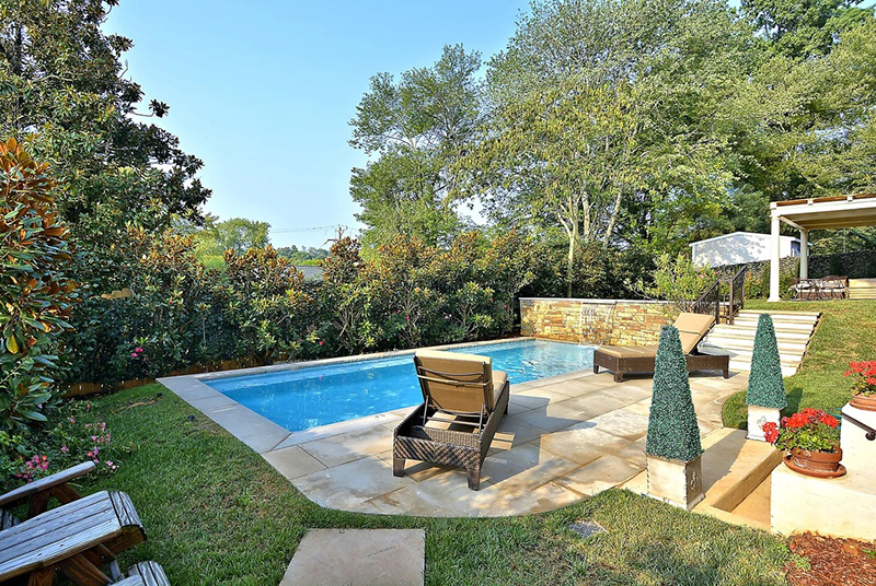 A pool constructed by a pool contractor in Sterling.