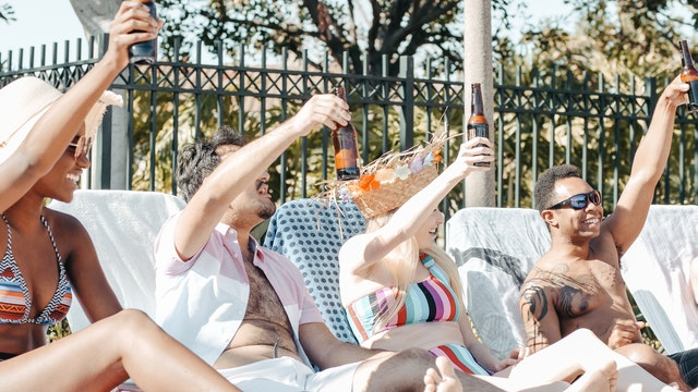 A poolside party in Sterling.