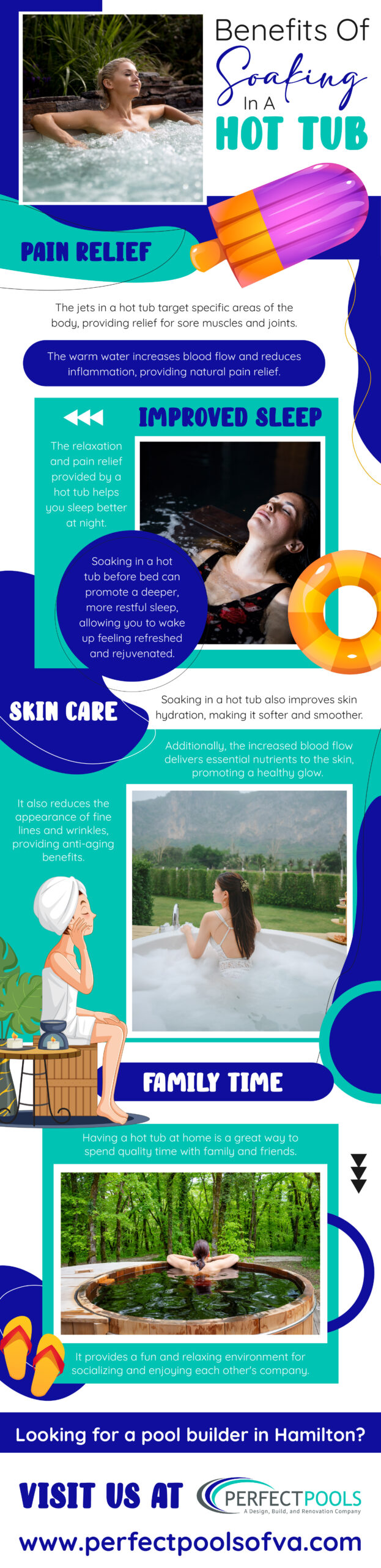 Benefits of Soaking in a Hot Tub - Infograph