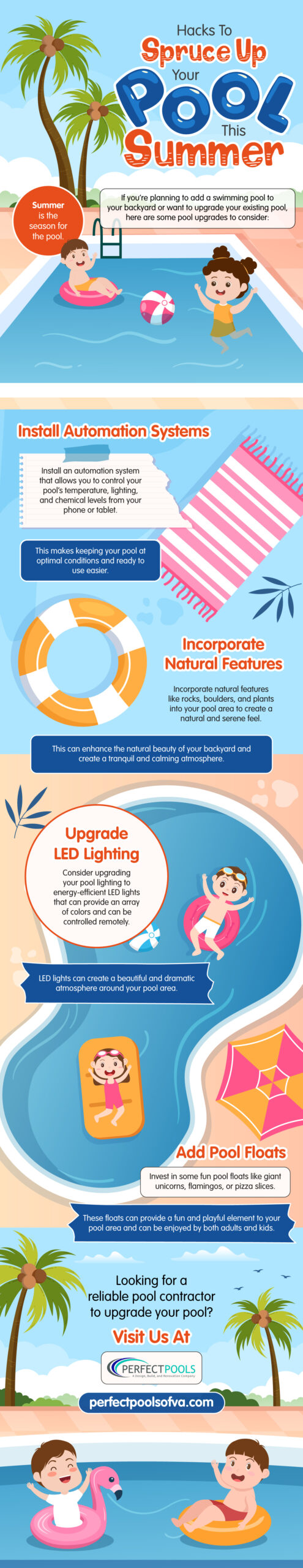 Hacks to Spruce Up Your Pool in the Summer - Infograpj