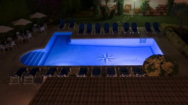 LED lighting in a swimming pool
